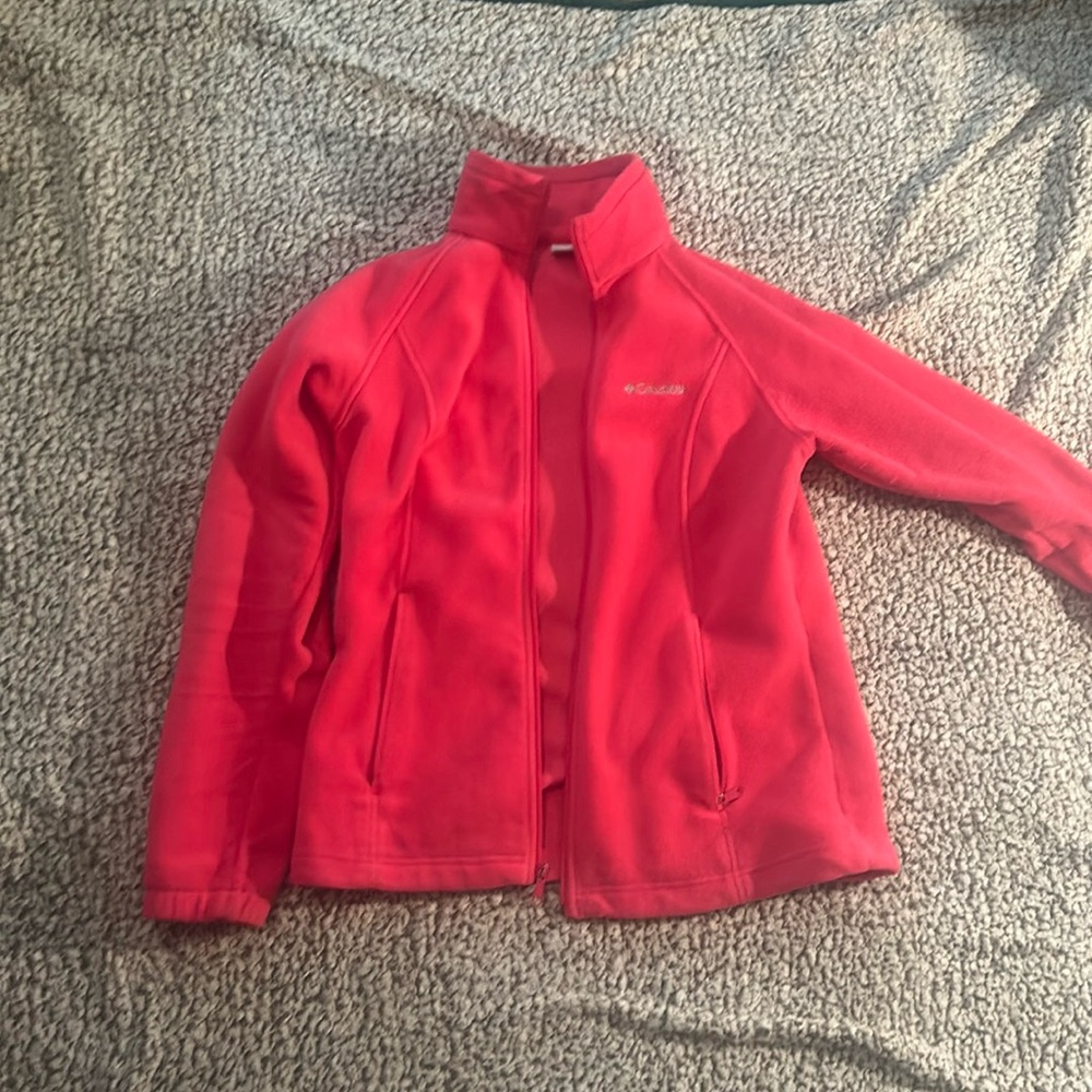 Large pink Columbia fleece jacket